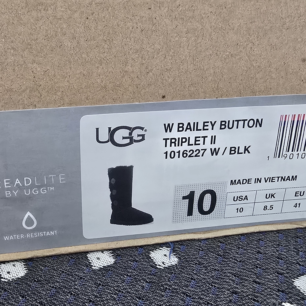 UGG Black Bailey Button Triplet Boots - Picture 2 of 4